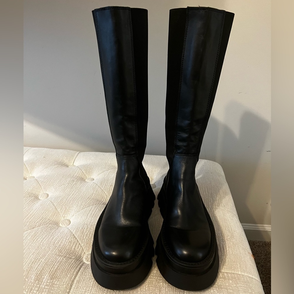 Zara leather tall boots!